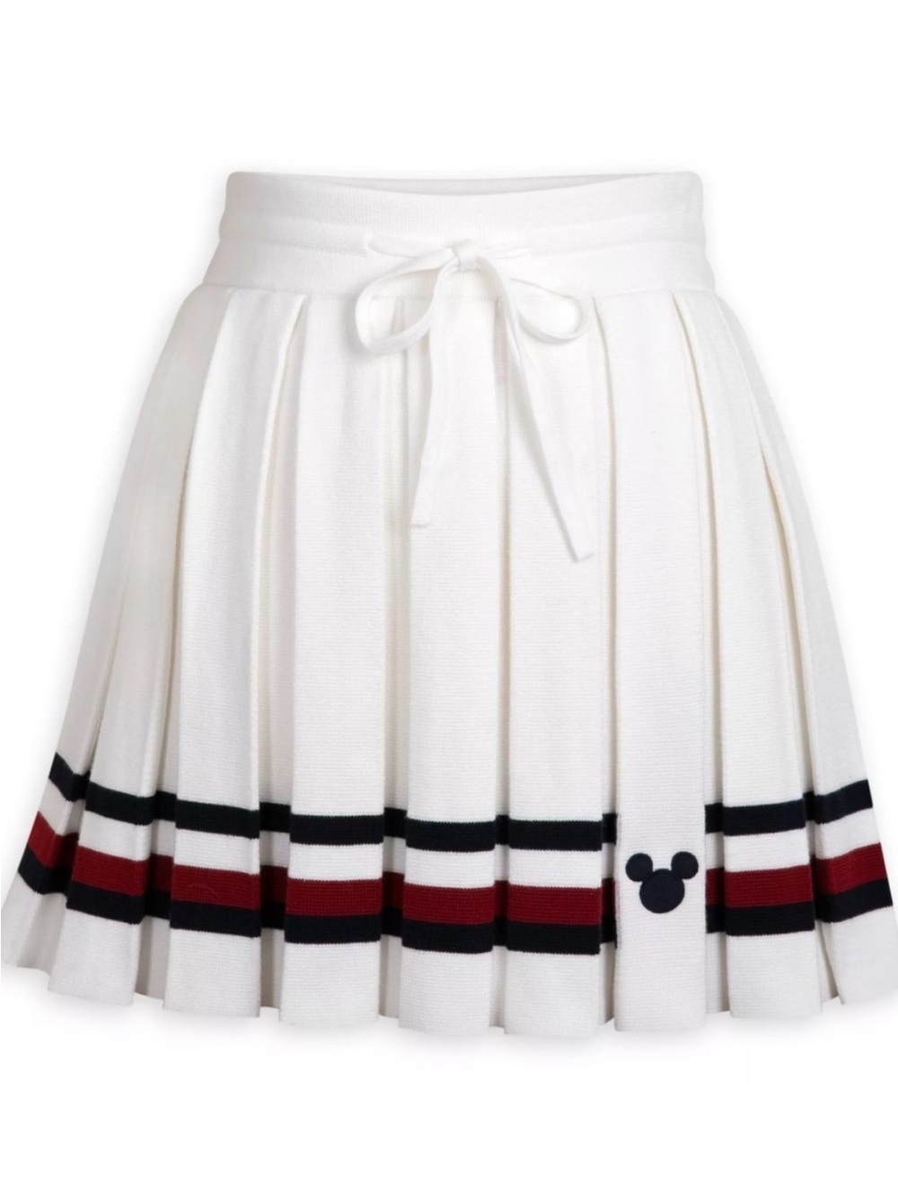 Disney x Tommy Hilfiger Rare like new White Pleated Skirt with Striped Hem
